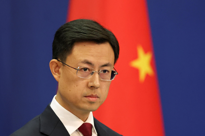 中国外交部发言人郭嘉昆。(路透)