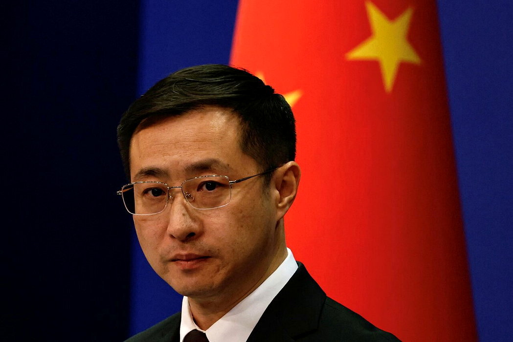 中国大陆外交部发言人林剑。路透 中国大陆外交部发言人林剑。路透
