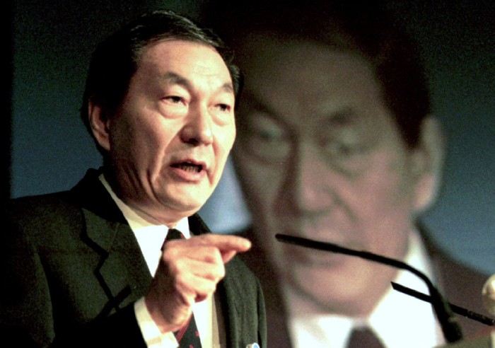 前总理朱镕基是中国经济开放的工程师。图片摄于1995年。